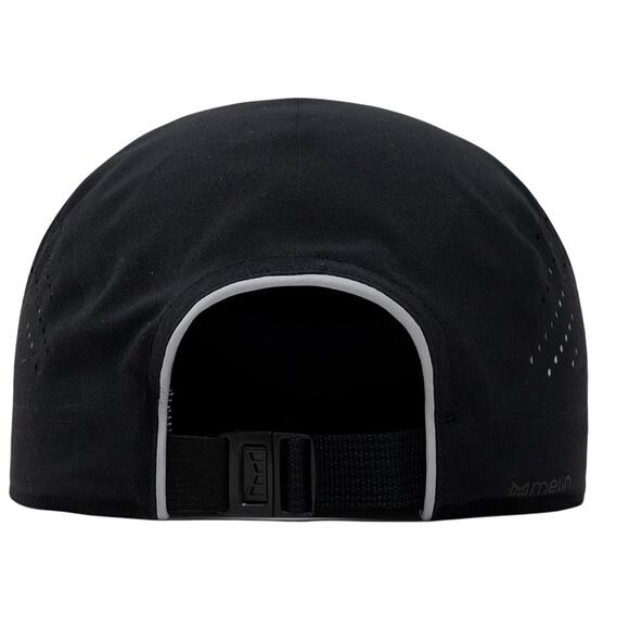 Melin Pace Hydro Performance Adjustable Running Hat, Water Resistant Cap, Black - Picture 4 of 9